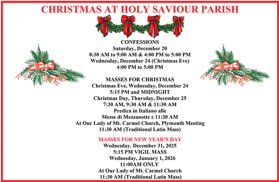 Christmas 2025 at Holy Saviour